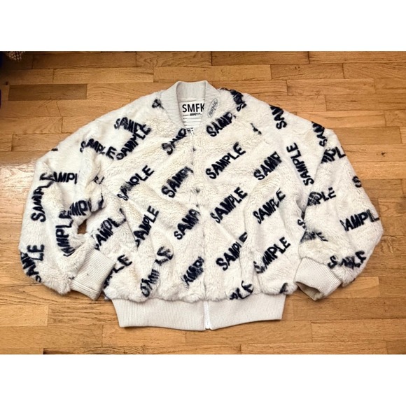 SMFK Jackets & Blazers - RARE Prototype SMFK Sample Fur Jacket All Over Print Zip Streetwear Collectable